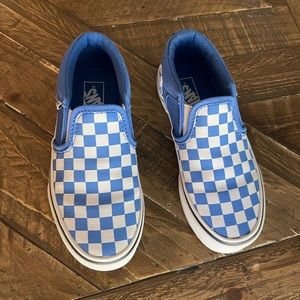 Vans Blue Checkered Slip On - Size 13